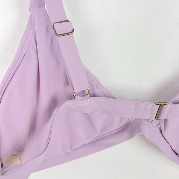 NWT Andie Swim The Caicos Top Flat Bikini Top Light Purple Size Large L NEW - Picture 8 of 9